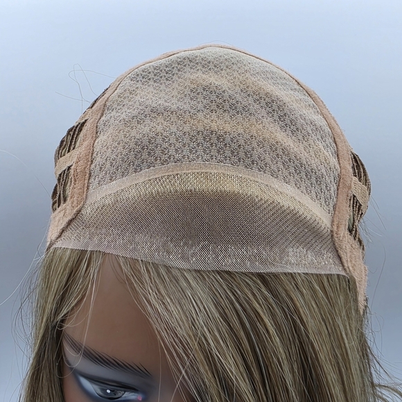 Nels Wigs Kay Light Brunette & Blonde Highlights Monofilament Wig - Picture 15 of 15